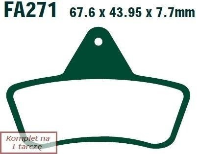 Brake pads EBC FA271TT (set on 1 disk)