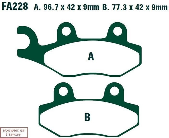 Brake pads EBC FA228HH wzmacniane (set on 1 disk)