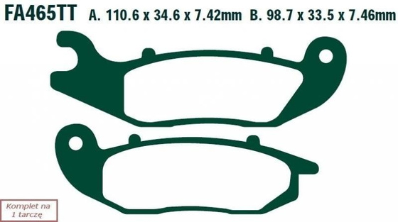 Brake pads EBC FA465R (set on 1 disk)