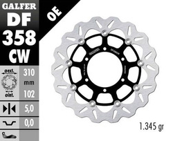 GALFER TARCZA HAMULCOWA PRZÓD SUZUKI GSX-R 600 '08-; GSX-R 750 '08-; GSX-R 1000 '09-'15 (WAVE FLOATING) (310X102X5MM)
