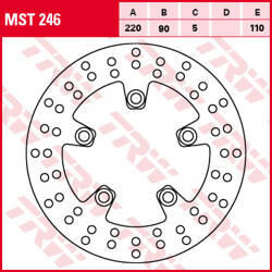 TRW LUCAS REAR BRAKE DISC SUZUKI GSXR 600 / 750 96-18, SV 650 03-10, GSXR 1000 01-16, SV 1000 03-08, TL 1000 97-01 (PROMOTION)