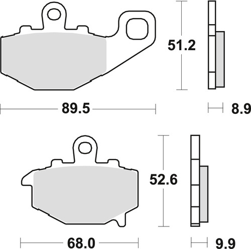 TRW LUCAS BRAKE PADS KH192 ORGANIC KAWASAKI ZX6R 600 94-16, ZX6R 636 02-06, ER6 06-16, VERSYS 650 07-14, Z 750 04-06, ZX9R 94-04, Z 1000 / SX 10-, ZX10R 04-09, GPZ 1100 95-98, REAR