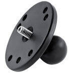 RAM-B-202AU Ball Adapter with Round Plate and 1/4"-20 Threaded Stud