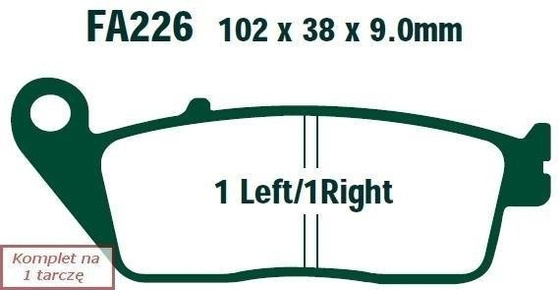 Klocki hamulcowe EBC EPFA226HH Extreme Pro (kpl. na 1 tarcze)