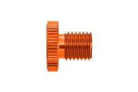 80943 Mirror hole plug bolt CNC orange anodized f. M10 x P1.25 left hand side