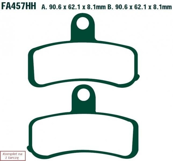 Brake pads EBC FA457HH wzmacniane (set on 1 disk)
