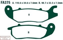 Brake pads EBC FA375HH wzmacniane (set on 1 disk)
