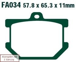 Brake pads EBC FA034 (set on 1 disk)