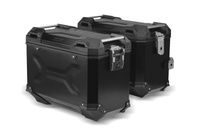 ZESTAW KUFRÓW BOCZNYCH TRAX ADV I STELAŻY SW-MOTECH SUZUKI DL1000/KAWASAKI KLV1000, BLACK 45/45L