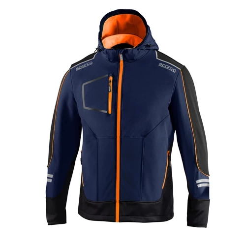 Sparco Tech Soft Shell Jacket (Teamwork) navy orange