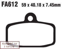 Klocki hamulcowe EBC FA612R (kpl. na 1 tarcze)