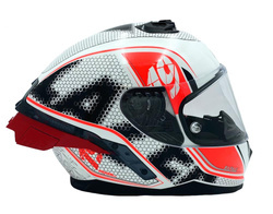 Kask Motocyklowy LAZER RAFALE SR EVO Pixel (kol. Biały - Czarny - Czerwony) rozm. L