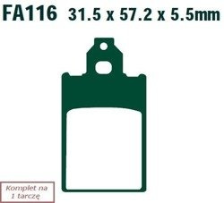 Brake pads EBC FA116 (set on 1 disk)