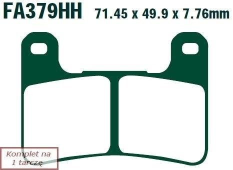 Brake pads EBC GPFAX379HH torowe/profesjonalne (set on 1 disk)