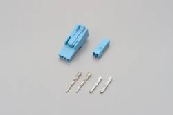 connector set, 2P, ligth blue, for HONDA indicator, male and female