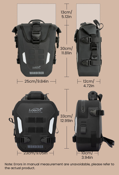 LOBOO WANDERER Nadmuchiwane wodoodporne torby boczne 6L (para) (10.4.14003.001.01)