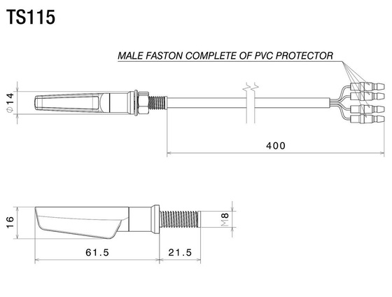 Kierunkowskazy Corsa S czarny mat