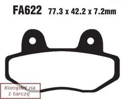 Brake pads EBC FA622R (set on 1 disk)
