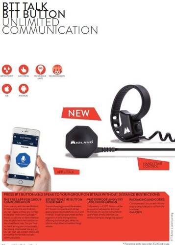 BTT BUTTON - MOTORBIKE PTT