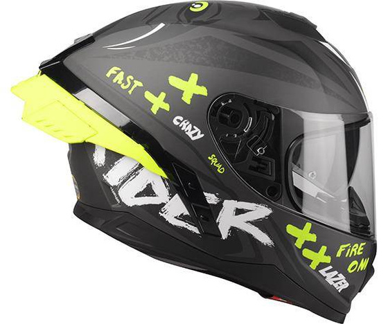 Kask Motocyklowy LAZER RAFALE SR Ride Oni (kol. Czarny - Szary - Żółty Fluo - Matowy) rozm. L