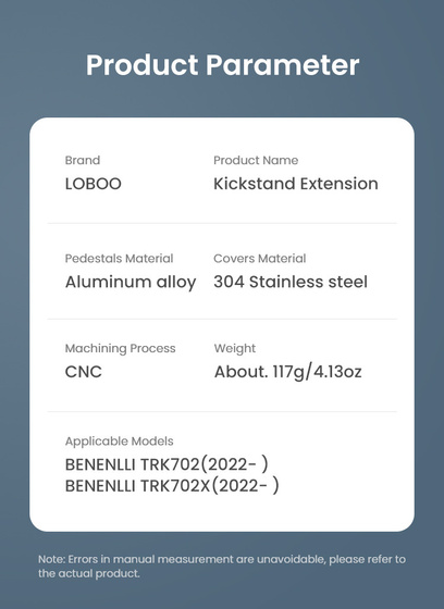 LOBOO Nakładka na stopkę boczną do BENELI TRK702 (2022-), BENELI TRK702X (2022-) (10.3.03671.001.11)