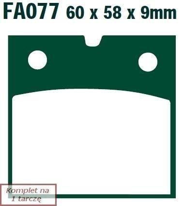 Brake pads EBC FA077 (set on 1 disk)