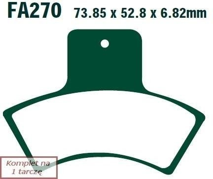 Klocki hamulcowe EBC FA270TT (kpl. na 1 tarcze)