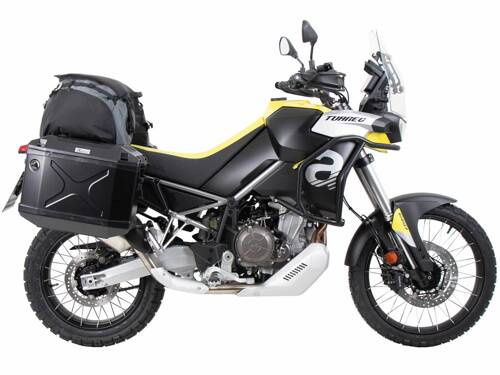 Aprilia Tuareg 660 (2022) stainless steel side carrier incl xplorer black sideboxes