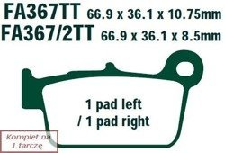 Brake pads EBC FA367TT (set on 1 disk)