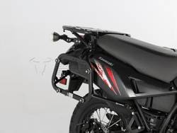 ZESTAW KUFRÓW BOCZNYCH TRAX ADV I STELAŻY SW-MOTECH KAWASAKI KLR 650 (08-), BLACK 45/37L
