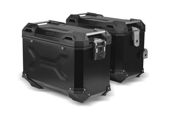 ZESTAW KUFRÓW BOCZNYCH TRAX ADV I STELAŻY SW-MOTECH KAWASAKI VERSYS 650 (07-14), BLACK 45/45L