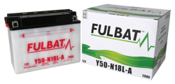 Akumulator FULBAT Y50N18L-A (suchy, obsługowy, kwas w zestawie)