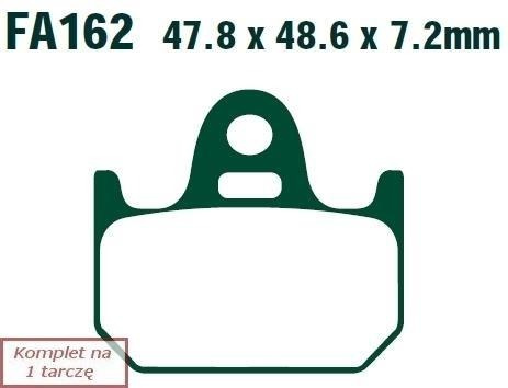 Brake pads EBC FA162 (set on 1 disk)
