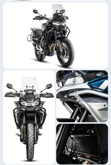 LOBOO Crash Bar boczne oraz osłony chłodnicy do CFMOTO 700MT ADV (2025-) czarne (10.3.01613.001.11)