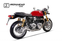Silencer / Exhaust IRONHEAD TRIUMPH THRUXTON 1200 (16) typ OVC11SS (lewa strona) stalowy