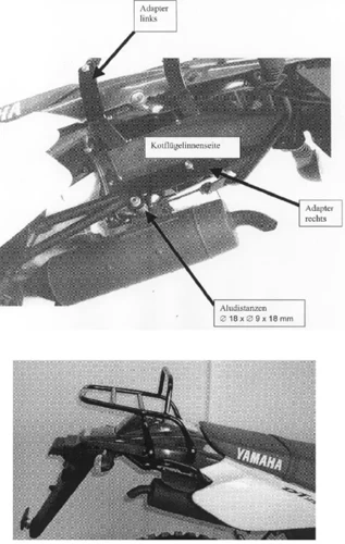 Yamaha DT 125 X (2005-2006) stelaż pod kufer centralny