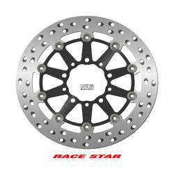 NG TARCZA HAMULCOWA PRZÓD RACE STAR PREMIUM KAWASAKI ER 6N/F '05-'17, ZX-6/ZX-6R 600 NINJA '05-'18, ZX-6R 636 '22, (298X80X5MM) (5X8,45/10,25MM) PŁYWAJĄCA (ŚRODEK ALUMINIOWY, POLEPSZONE CHŁODZENIE)