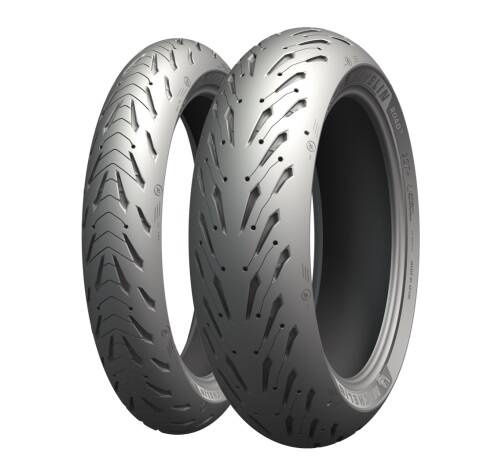 MICHELIN KOMPLET OPON (CAI162459/24) 120/70ZR17 ROAD 5 (58W) TL M/C PRZÓD DOT 2024 + (CAI441445/22) 190/55ZR17 ROAD 5 (75W) TL M/C TYŁ DOT 2022 + GŁOŚNIK Z LOGOTYPEM