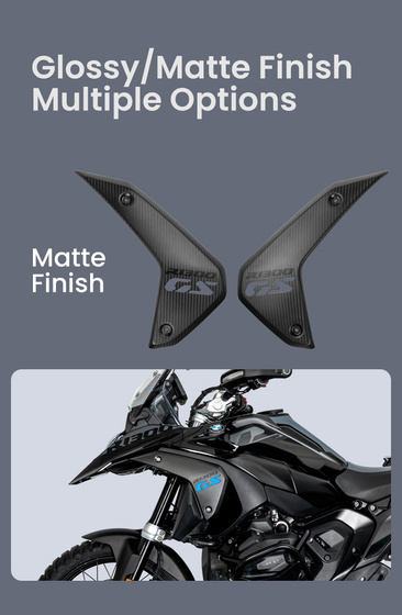 LOBOO Panel chłodnicy z włókna węglowego (czarny metal) do BMW R1300GS (2023-) Carbon Fiber Radiator Panel (10.3.32131.001.11)