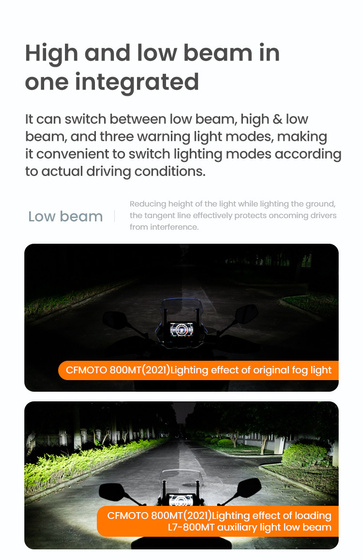 LOBOO L7 światło drogowe i mijania pomocnicze tylko dla CFMOTO 800MT (10.1.01006.001.01)