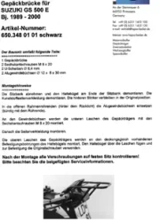 Suzuki GS 500 E (1989-2000) topcase carrier