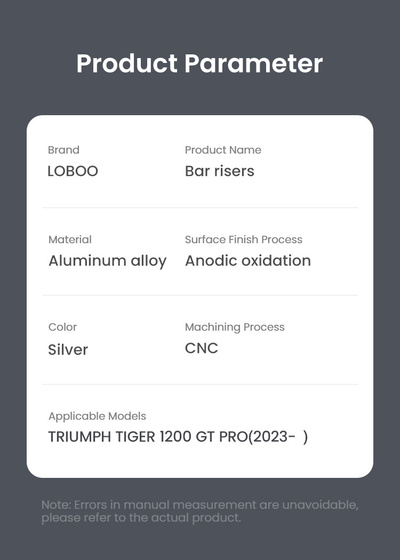 LOBOO Podwyższenie kierownicy do Triumph Tiger1200GT PRO (2023-) (10.3.02921.001.21)