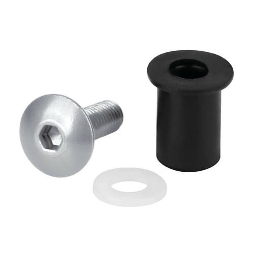 91650 Screen Fit-Kits, rubber nut kits with screw and washers (5 MA) - 10 pcs - Silver