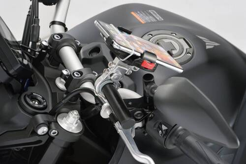 78031 MOUNT BAR 100MM Ø22.2MM BLACK MIRROR CLAMP MOUNT TYPE