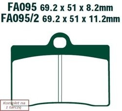 Brake pads EBC FA095 (set on 1 disk)