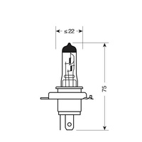 58042 12V Halogen lamp - (H4) - 130/90W - P43t - 1 pcs – D/Blister
