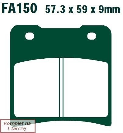 Brake pads EBC FA150HH wzmacniane (set on 1 disk)