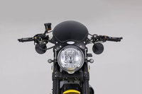 80917 "D-MIRROR-18" ABS NYLON HANDLE BAR CLAMP MIRROR BLACK