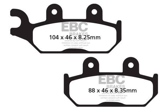 Brake pads EBC SXR645HH Side By Side Race Formula (set on 1 disk)