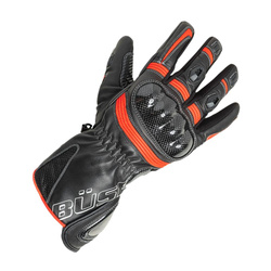 Rękawice motocyklowe damskie BUSE Misano czarno-biało-neonowe 07